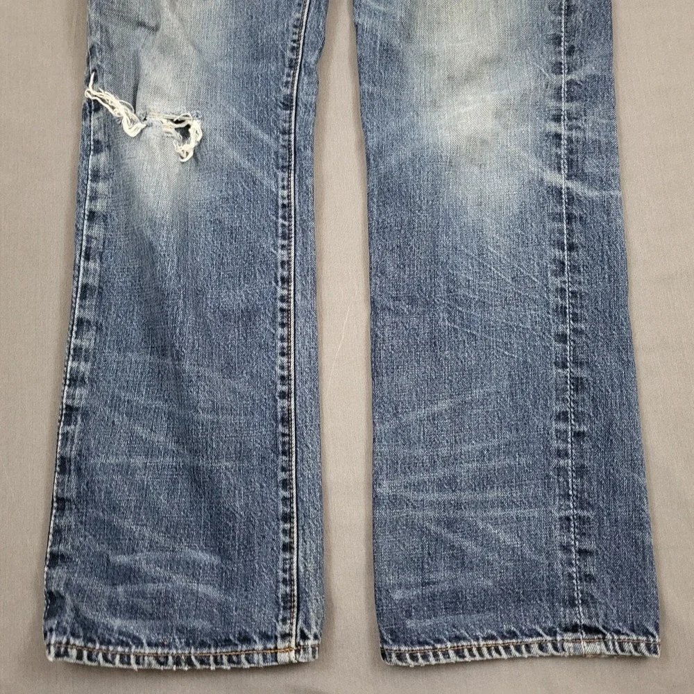 J. Crew Mens‎ 33W 32L Vintage Slim Jeans Distressed Blue Cotton